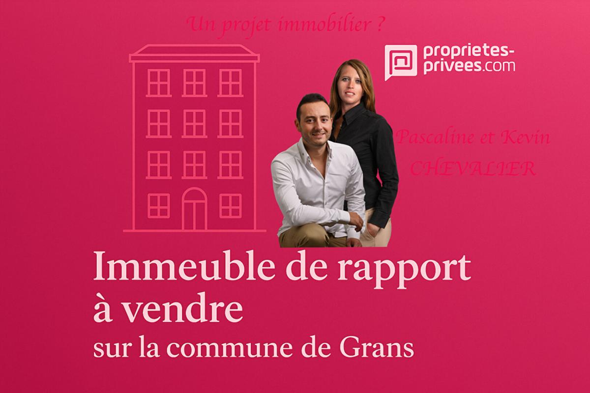 GRANS Pleine Propriété Immeuble Mixte Prêt à Exploiter  Grans Centre ville 1
