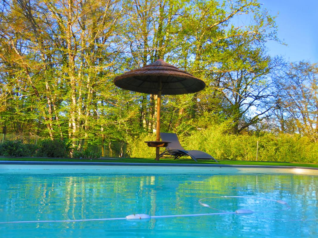 CAMARSAC Belle maison familiale récente avec piscine sur grand jardin avec vue forêt à Camarsac 12