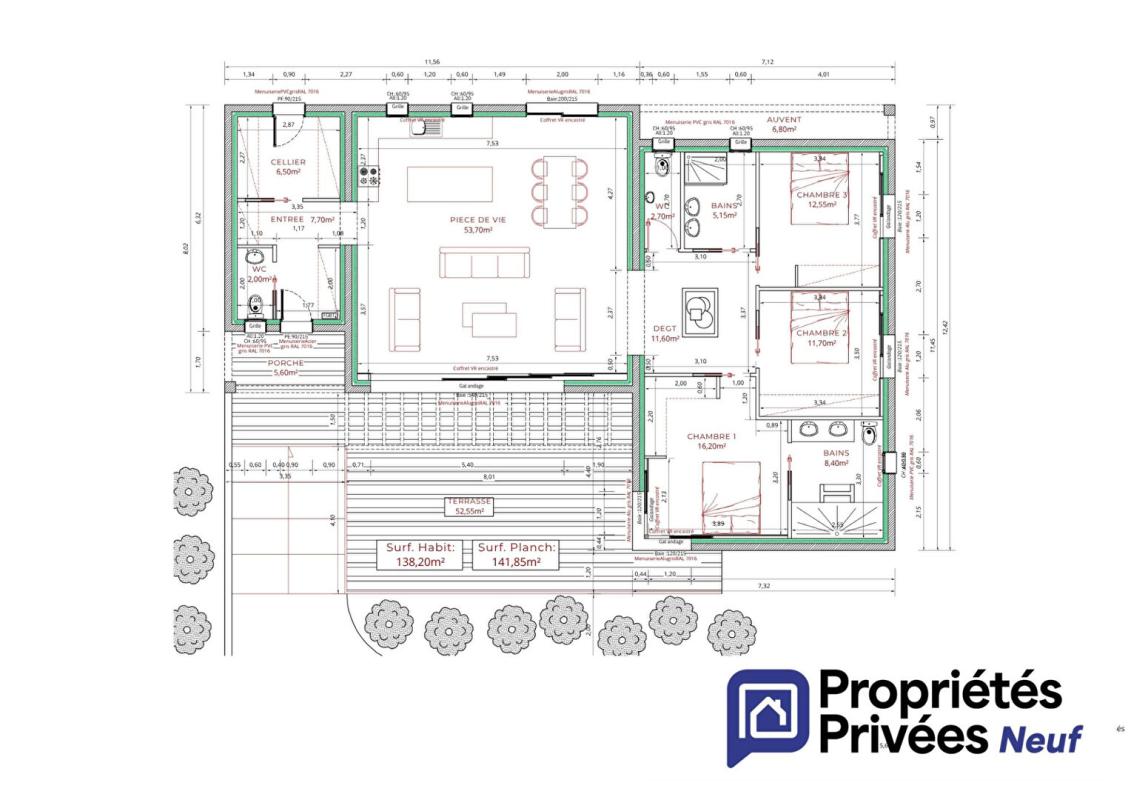 PEYRIAC-DE-MER PROJET Maison Peyriac De Mer 6 pièce(s) 138.20 m2 5