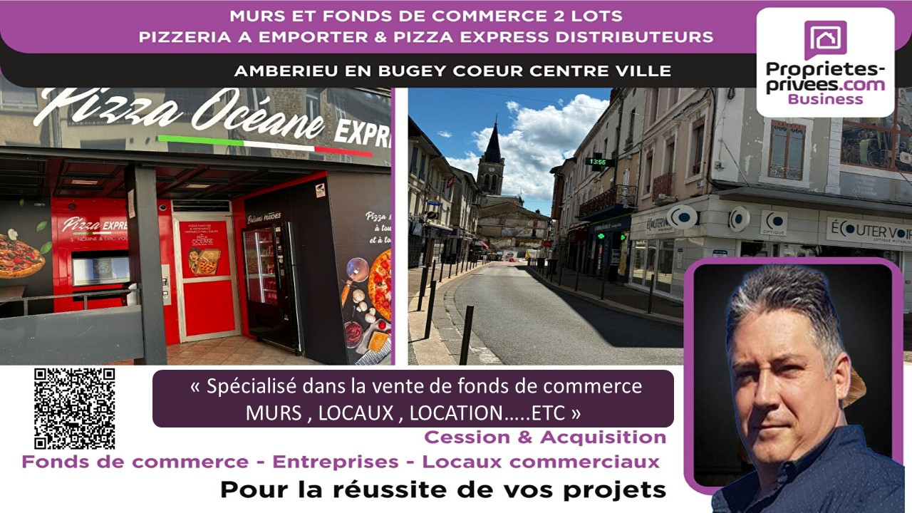 AMBERIEU-EN-BUGEY MURS ET FONDS DE COMMERCE - Pizzeria à emporter authentique à fort débit 1