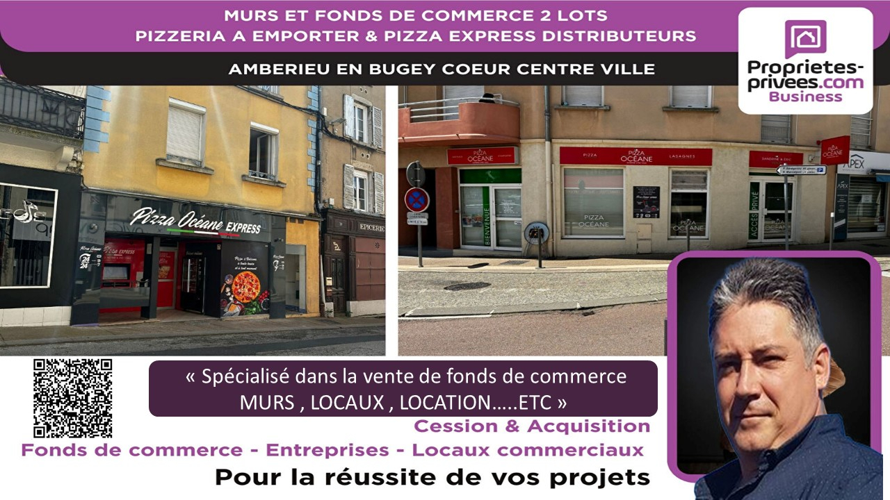 AMBERIEU-EN-BUGEY MURS ET FONDS DE COMMERCE - Pizzeria à emporter authentique à fort débit 2