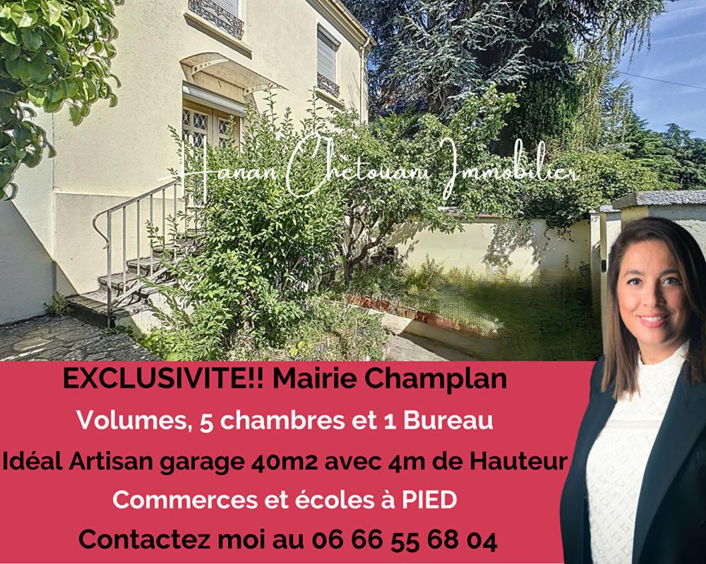 CHAMPLAN Maison familiale 6 chambres ? Volumes exceptionnels, DPE C et garage XXL de 40 m2 1