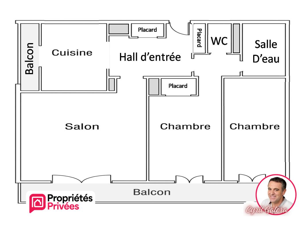 NARBONNE Narbonne (gare, les halles) lumineux appartement 3 pièces de 60 m2 12