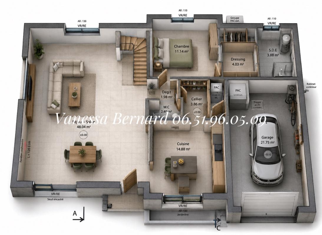 PONT-L'EVEQUE 14130 Maison de 175 m² 5 chambres proche Pt L'Evêque 609 000 Euros 7