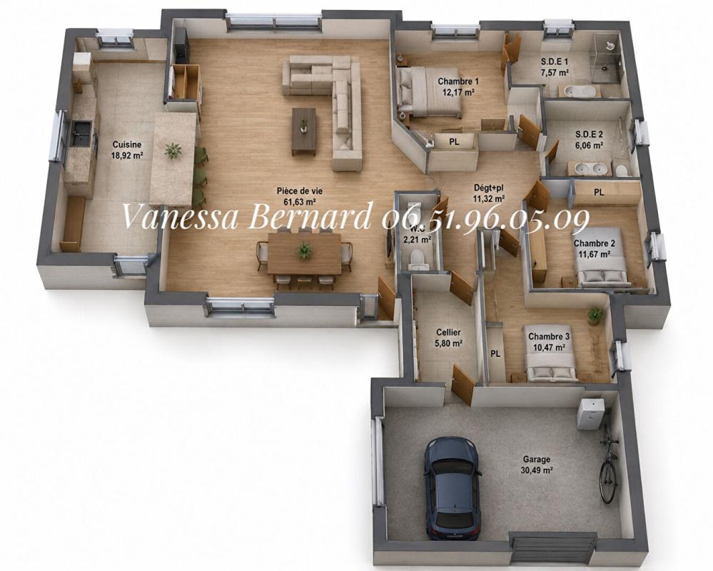 PONT-L'EVEQUE 14130 Maison plain pied neuve 150 m² 3 chambres 609 000 Euros 5