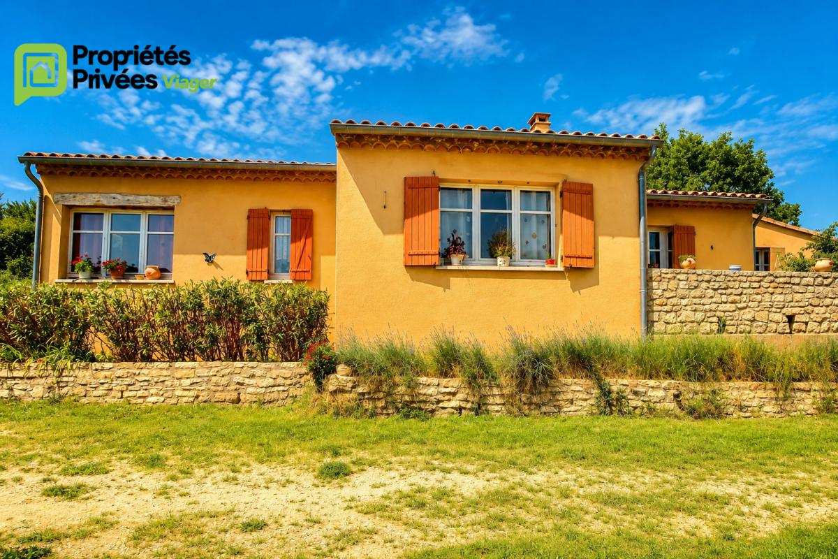 ISSIRAC Barjac Goudargues, VIAGER OCCUPE SUR 1 TETE, Villa de 2011, Issirac 30760, 2 chambres ,95.4 m2 avec terrain de 4276m2 1
