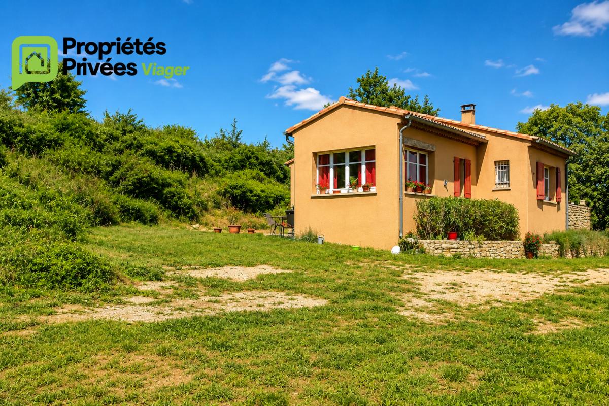 ISSIRAC Barjac Goudargues, VIAGER OCCUPE SUR 1 TETE, Villa de 2011, Issirac 30760, 2 chambres ,95.4 m2 avec terrain de 4276m2 2