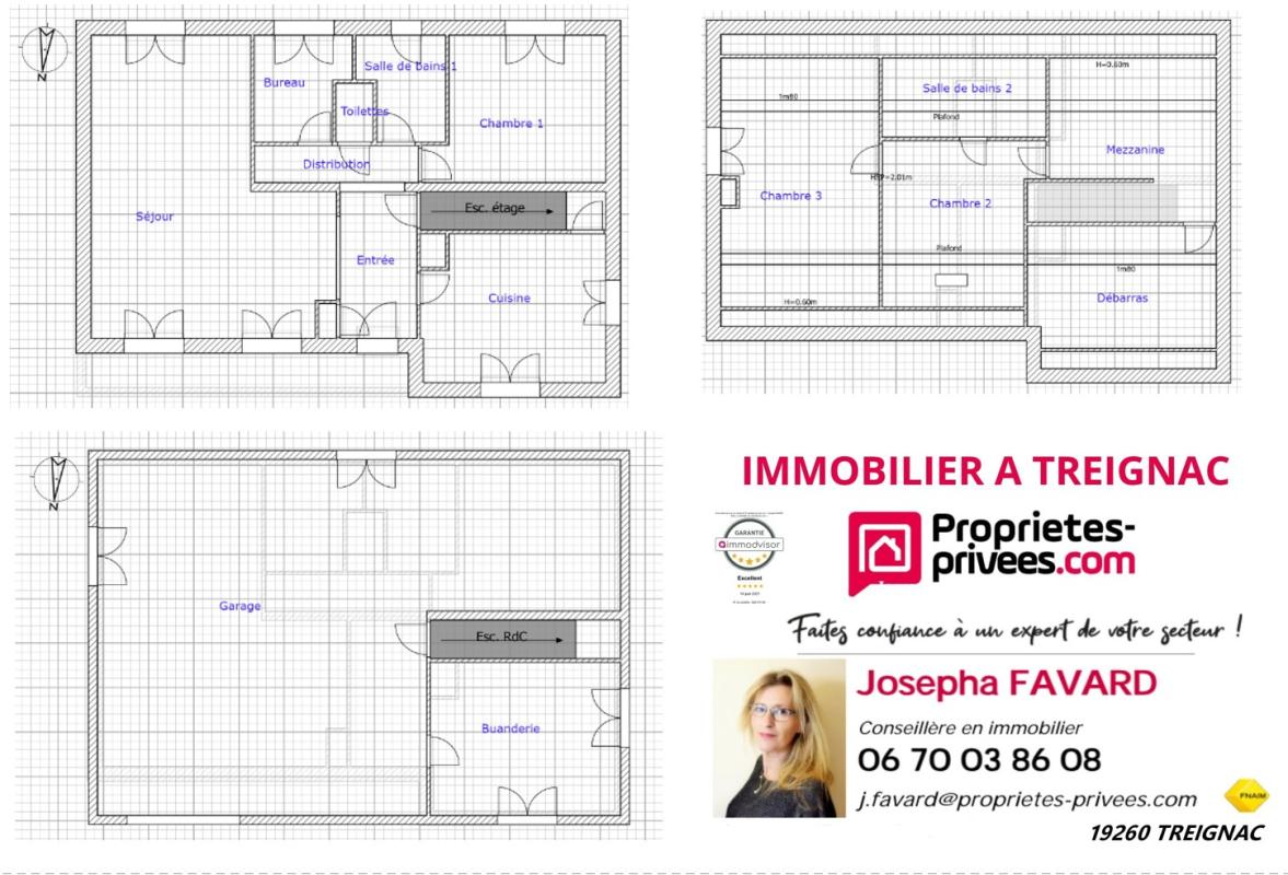 TREIGNAC Maison Treignac  120 m²  jardin plat et espace de vie de plain pied 17