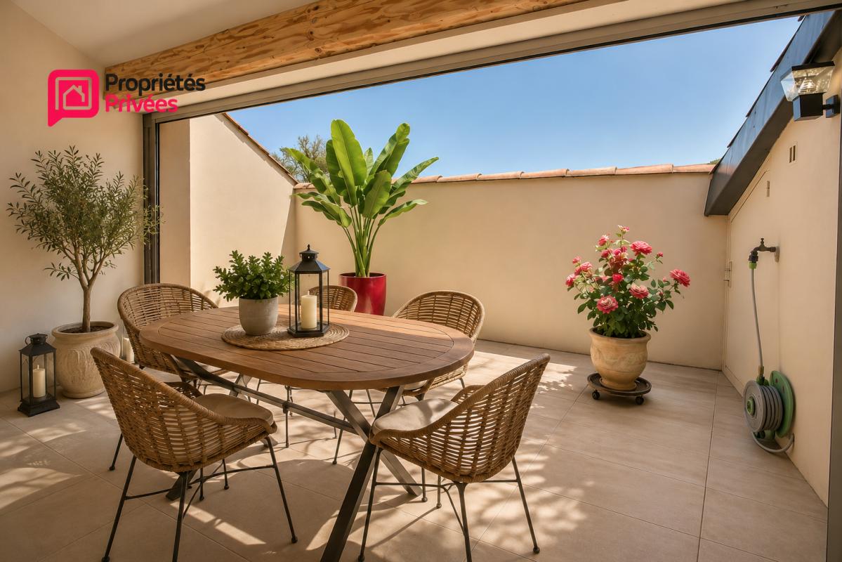 UZES UZES: A 5 minutes d'Uzès, magnifique maison en pierre rénovée avec terrasse tropézienne , 3 chambres , Grand séjour, et garage exceptionnel de 90 m² 3