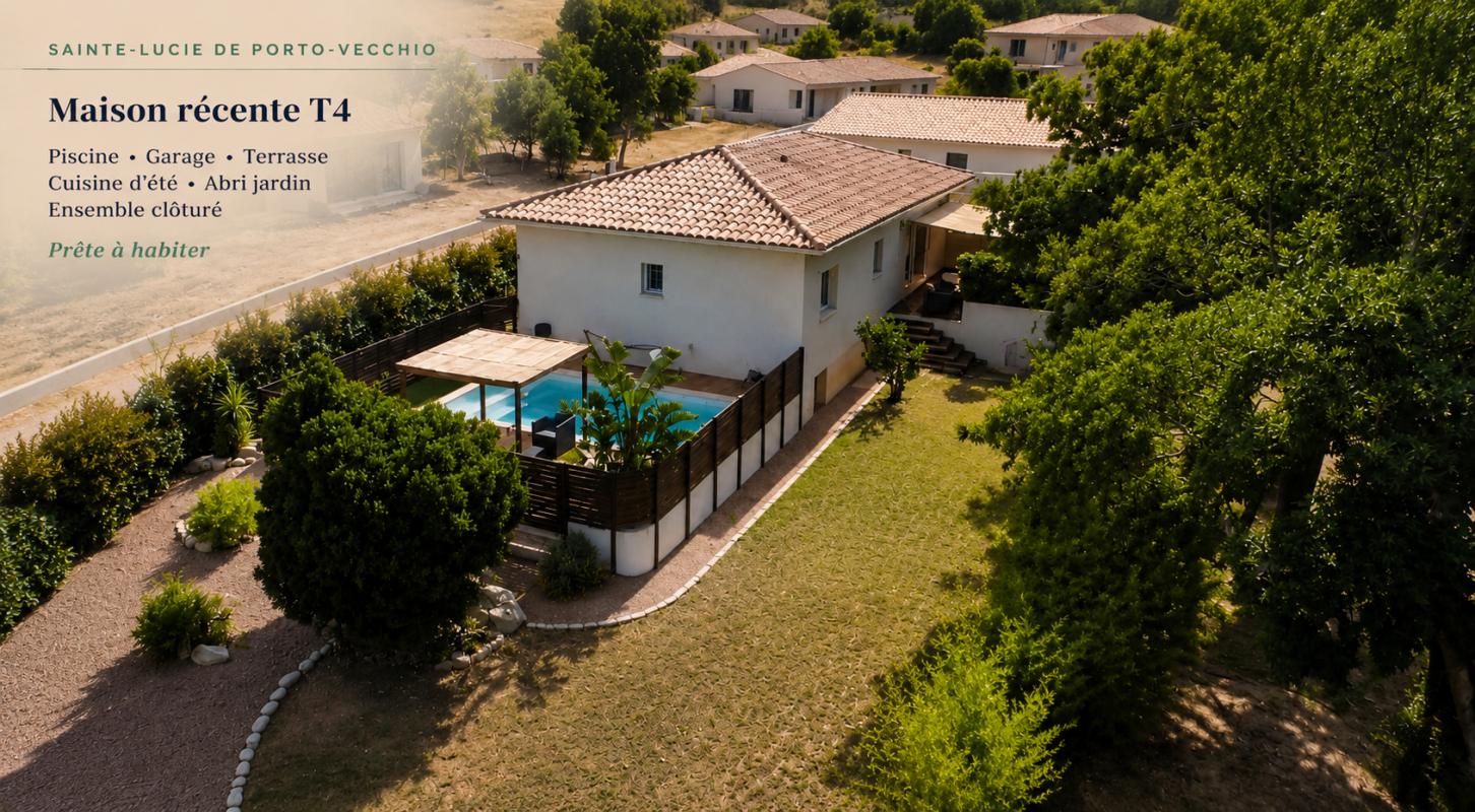 ZONZA Maison  T4 avec piscine et garage -  STE LUCIE DE PORTO-VECCHIO 20144 - CORSE DU SUD - FRANCE 1