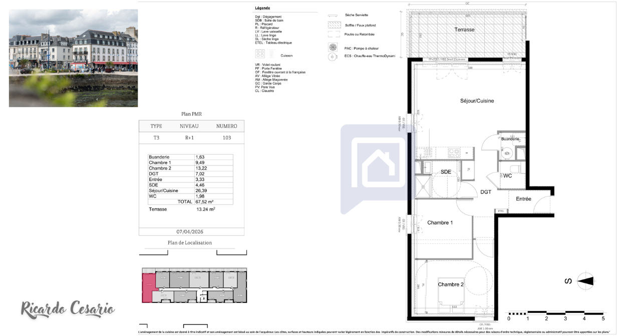CONCARNEAU CONCARNEAU 29900 - APPARTEMENT T3 AVEC TERRASSE - PROCHE CENTRE VILLE 2