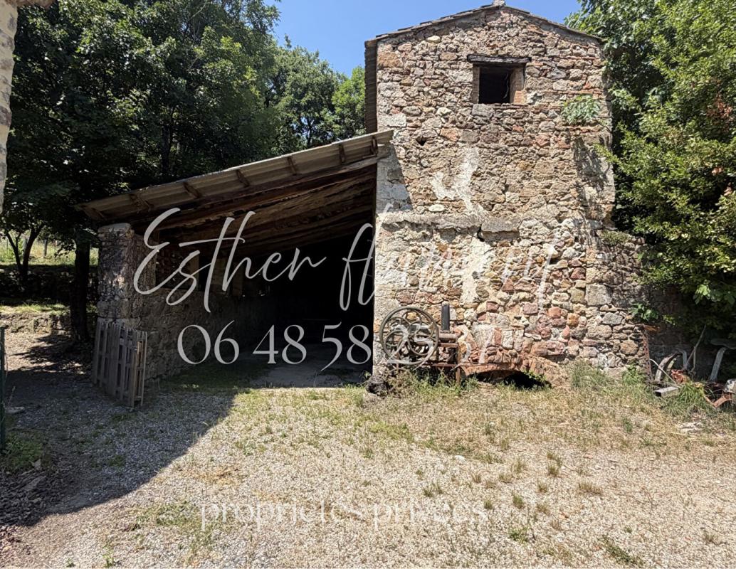 THOIRAS MAISON EN PIERRE, 2 HABITATIONS AVEC SOURCE et PUITS SUR 2500 m2 PROCHE ANDUZE 15