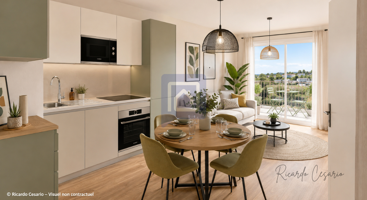 QUIMPER APPARTEMENT T2 AVEC BALCON ET DOUBLE STATIONNEMENT - QUIMPER 1