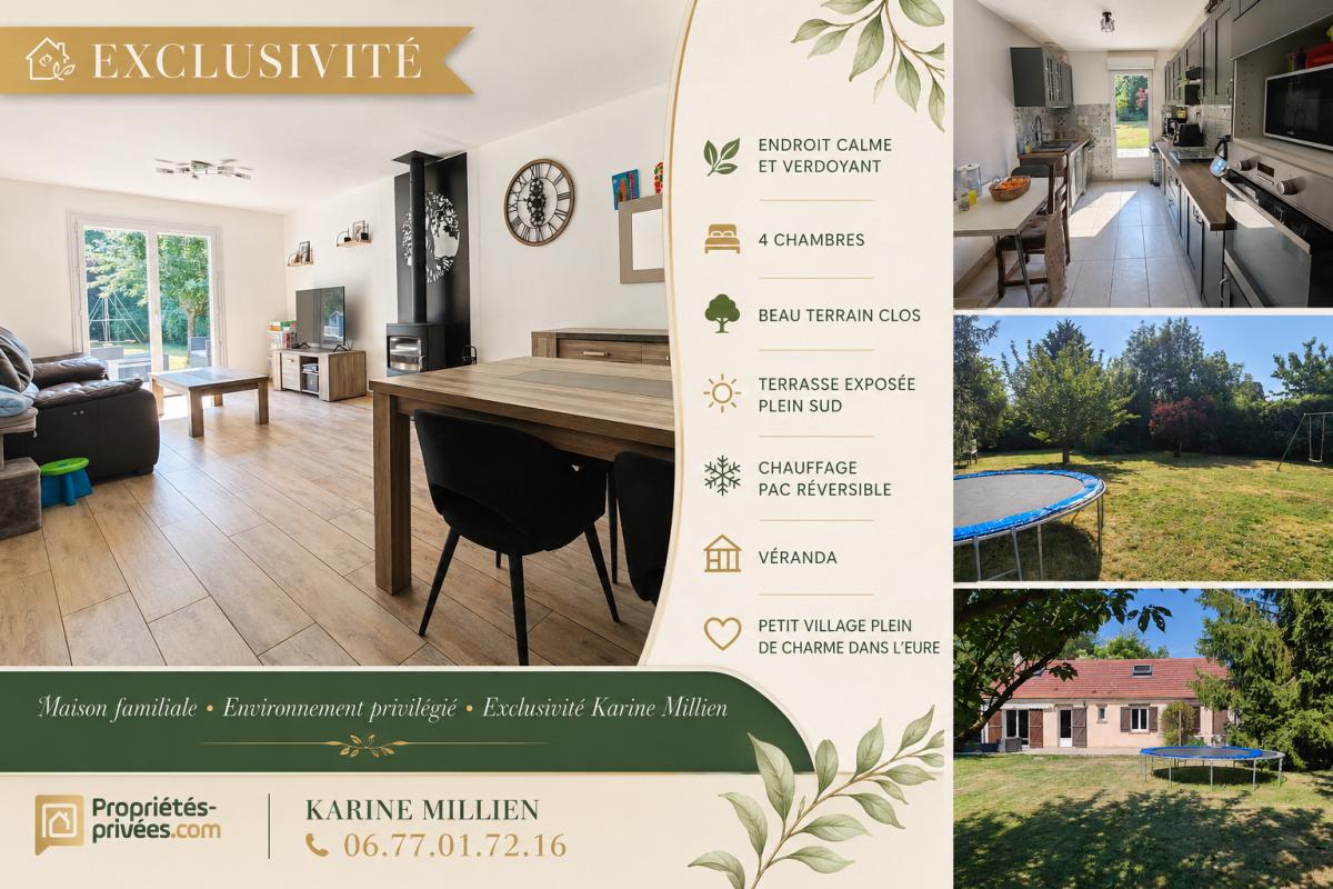 MUZY MUZY 27650 Maison individuelle - 1 étage - 4 chambres - Véranda - Terrain - 187200  HAI 1